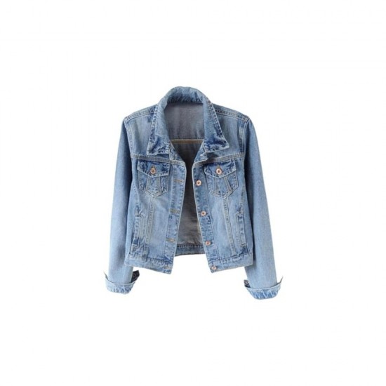 Relaxed Light-Wash Denim Jacket